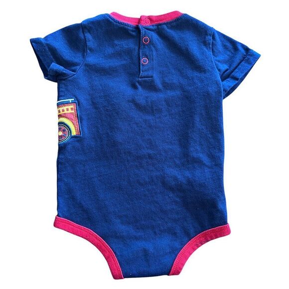 Vintage Disney Theme Park Embroidered Mickey Pluto Main Street USA Firetruck Top - Picture 3 of 4